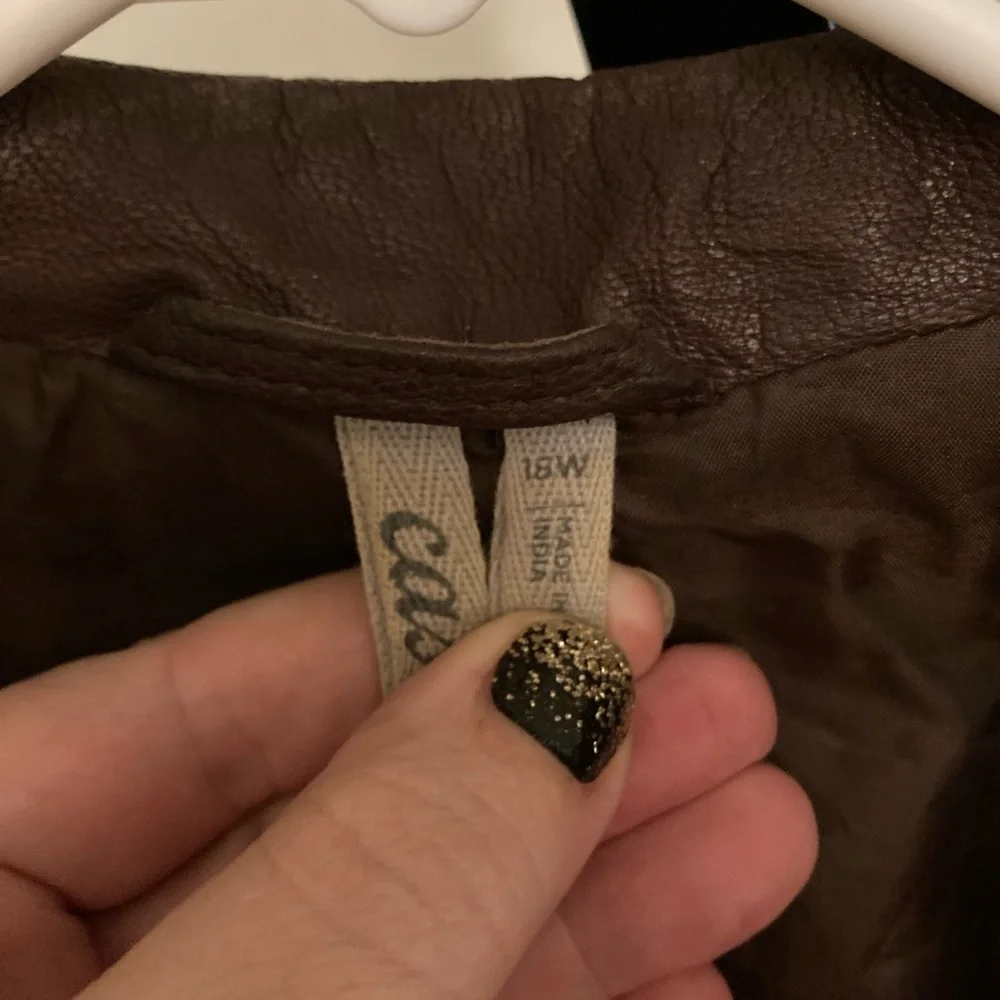 Real leather jacket in brown! - Picture 4 of 4